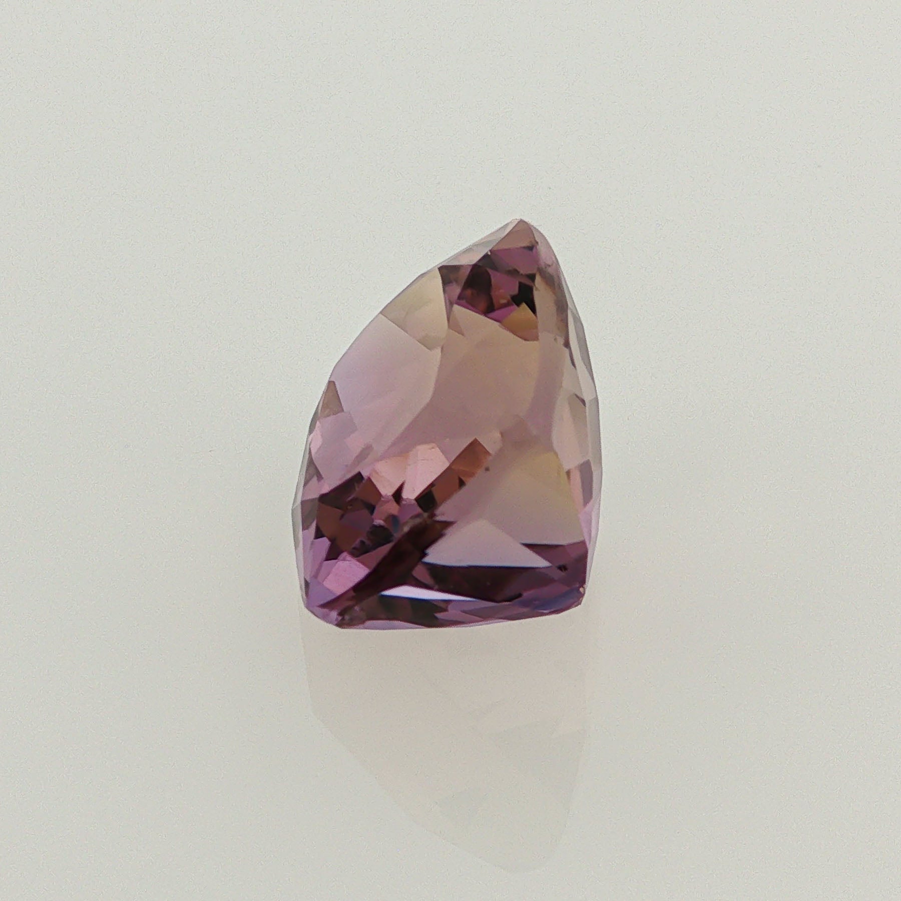Natural ametrine, bicolor - purple / yellow, cushion cut, 11.02 ct, loose gemstone, view 2.