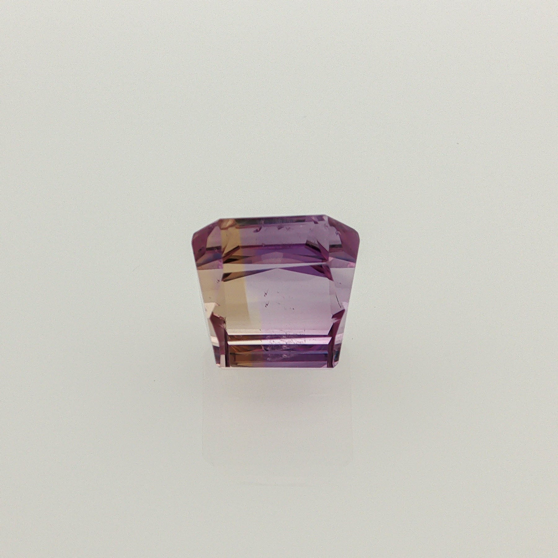 Natural ametrine, light purple / light yellow, octagon cut, 11.3 ct, loose gemstone, view 3.