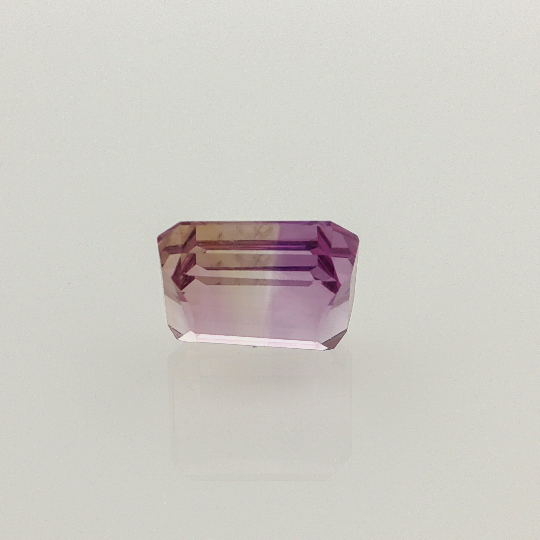 Natural ametrine, bicolor - purple / yellow, octagon cut, 11.33 ct, loose gemstone, view 3.