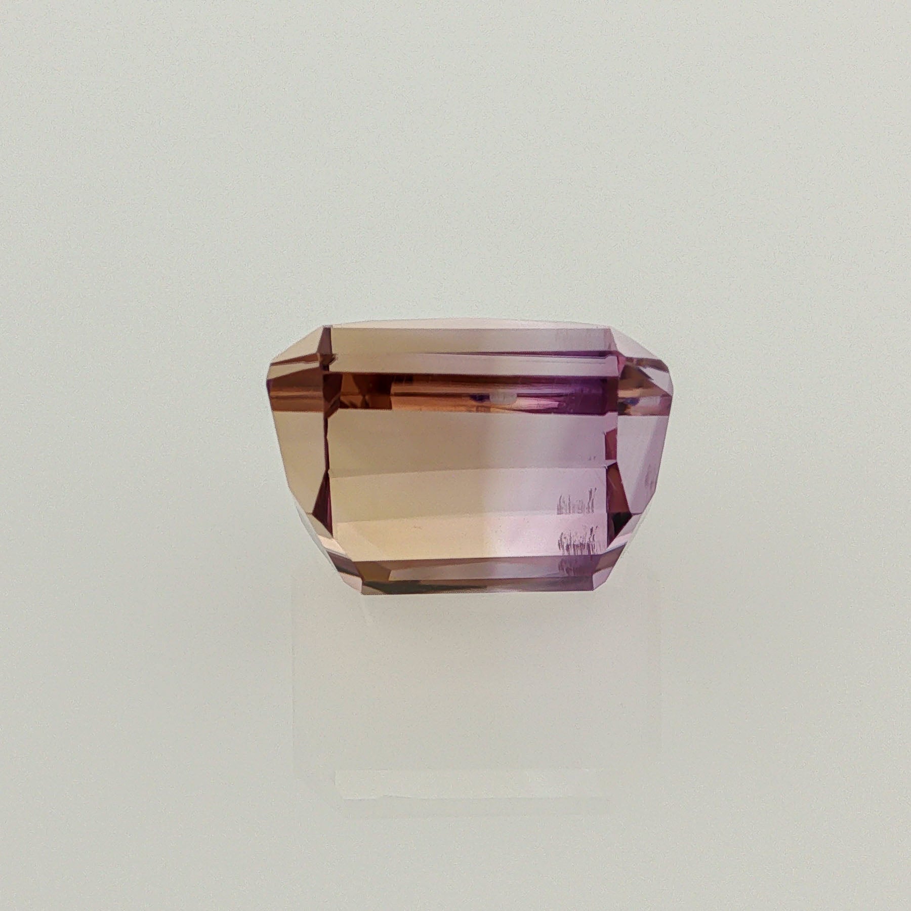 Natural ametrine, bicolor - purple / yellow, octagon cut, 11.68 ct, loose gemstone, view 3.