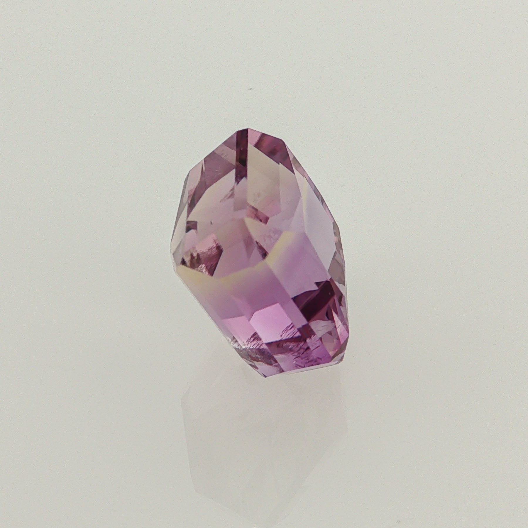 Natural ametrine, bicolor - purple / yellow, octagon cut, 12.32 ct, loose gemstone, view 4.
