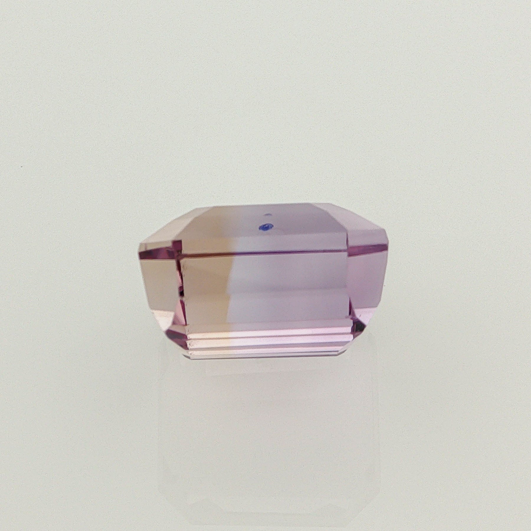 Natural ametrine, bicolor - purple / yellow, octagon cut, 13.22 ct, loose gemstone, view 3.