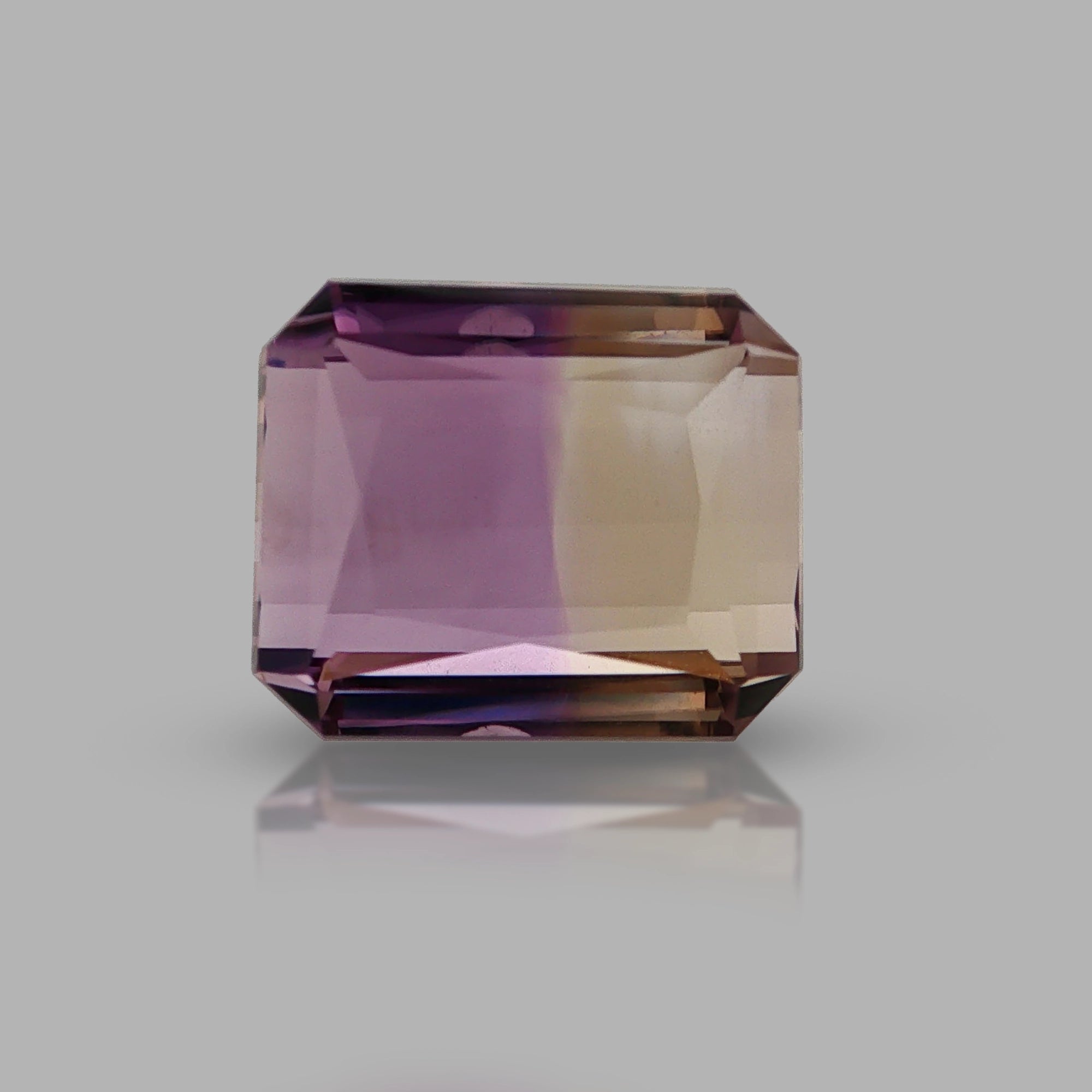 Natural ametrine, bicolor - vivid purple / vivid yellow, octagon cut, 16.11 ct, loose gemstone, view 5.