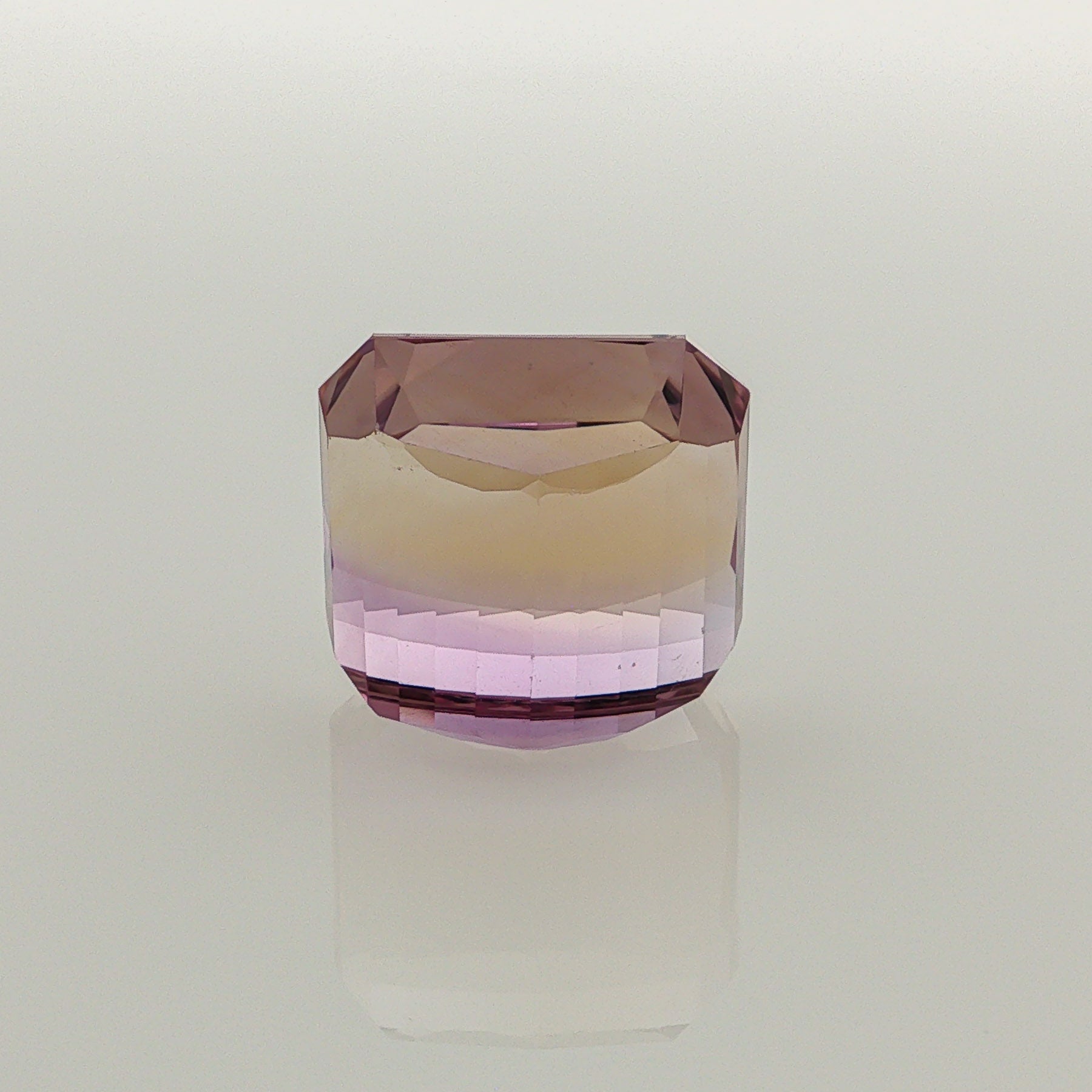Natural ametrine, bicolor - purple / yellow, octagon cut, 16.38 ct, loose gemstone, view 3.