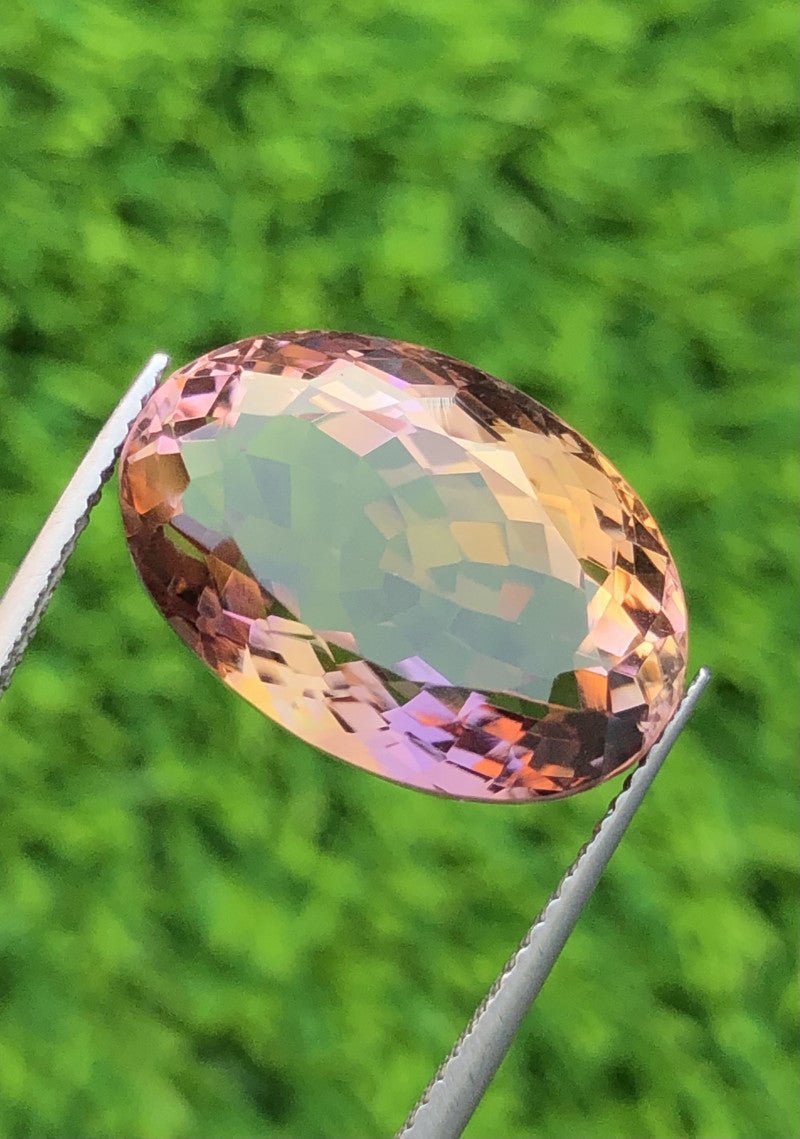 Natural Ametrine 18.40 ct – Purple - Yellow, Fancy Oval Cut, Untreated, Bolivia