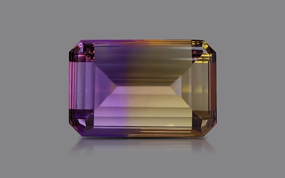 Natural Ametrine 20.69 ct – Violet/Yellow, Octagonal Cut, AGR Certified