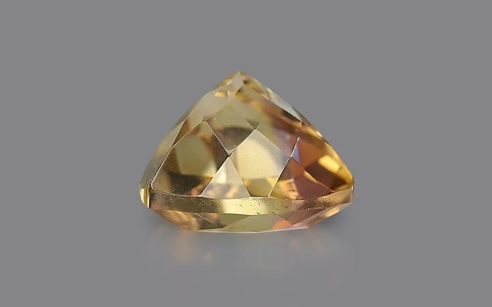 Natural Ametrine 3.52 ct – Triangle Cut, Violet/Yellow, Untreated, GEMTRUE Certified