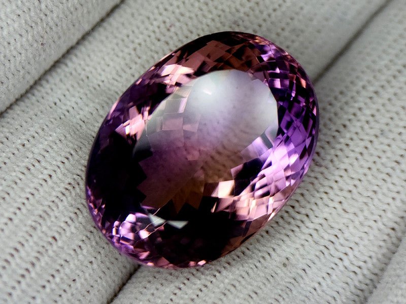 Natural Ametrine 44.45 ct – Purple - Yellow, Oval Cut, Untreated, Bolivia