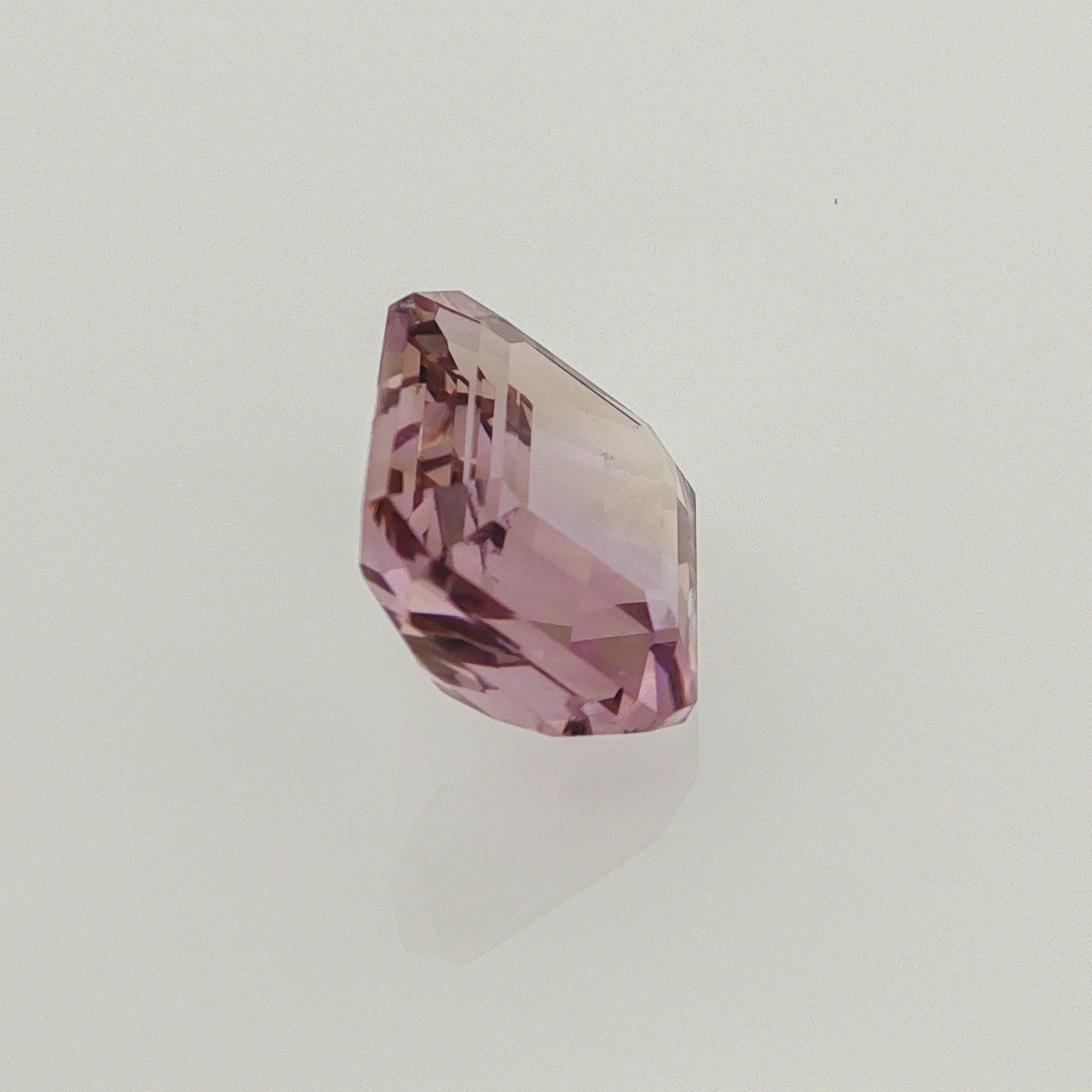 Natural ametrine, light purple / light yellow, octagon cut, 7.46 ct, loose gemstone, view 5.