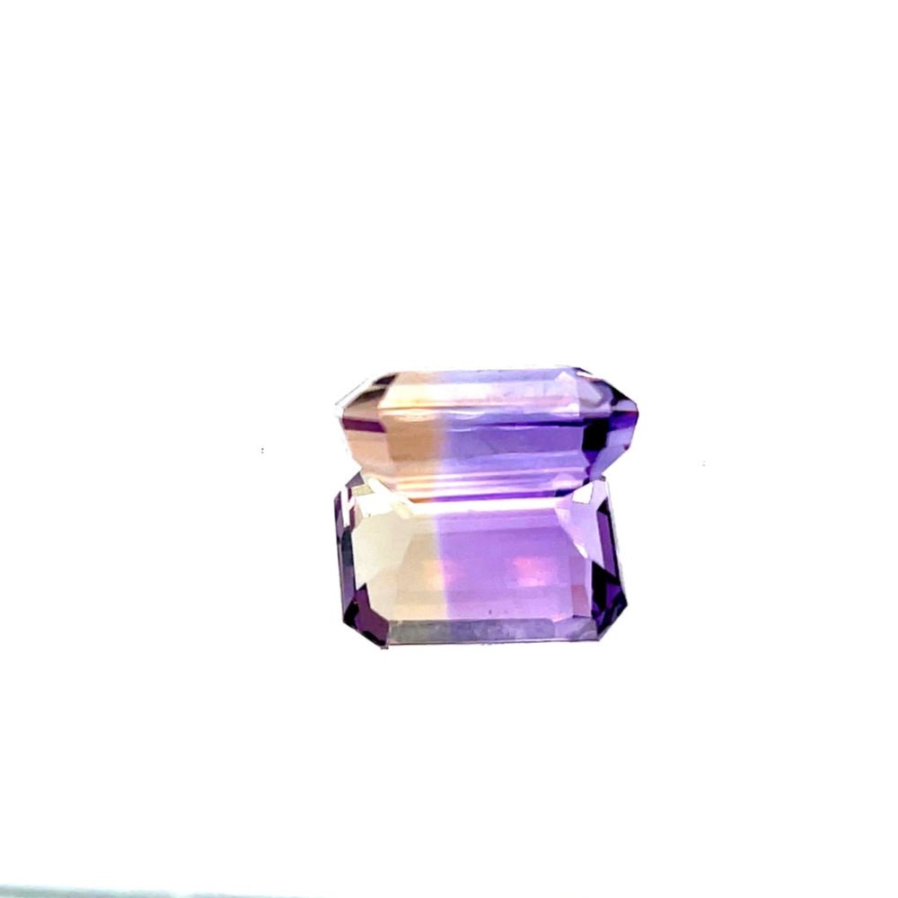Natural Ametrine 8.24 ct – Purple/Yellow, Emerald Cut, Untreated