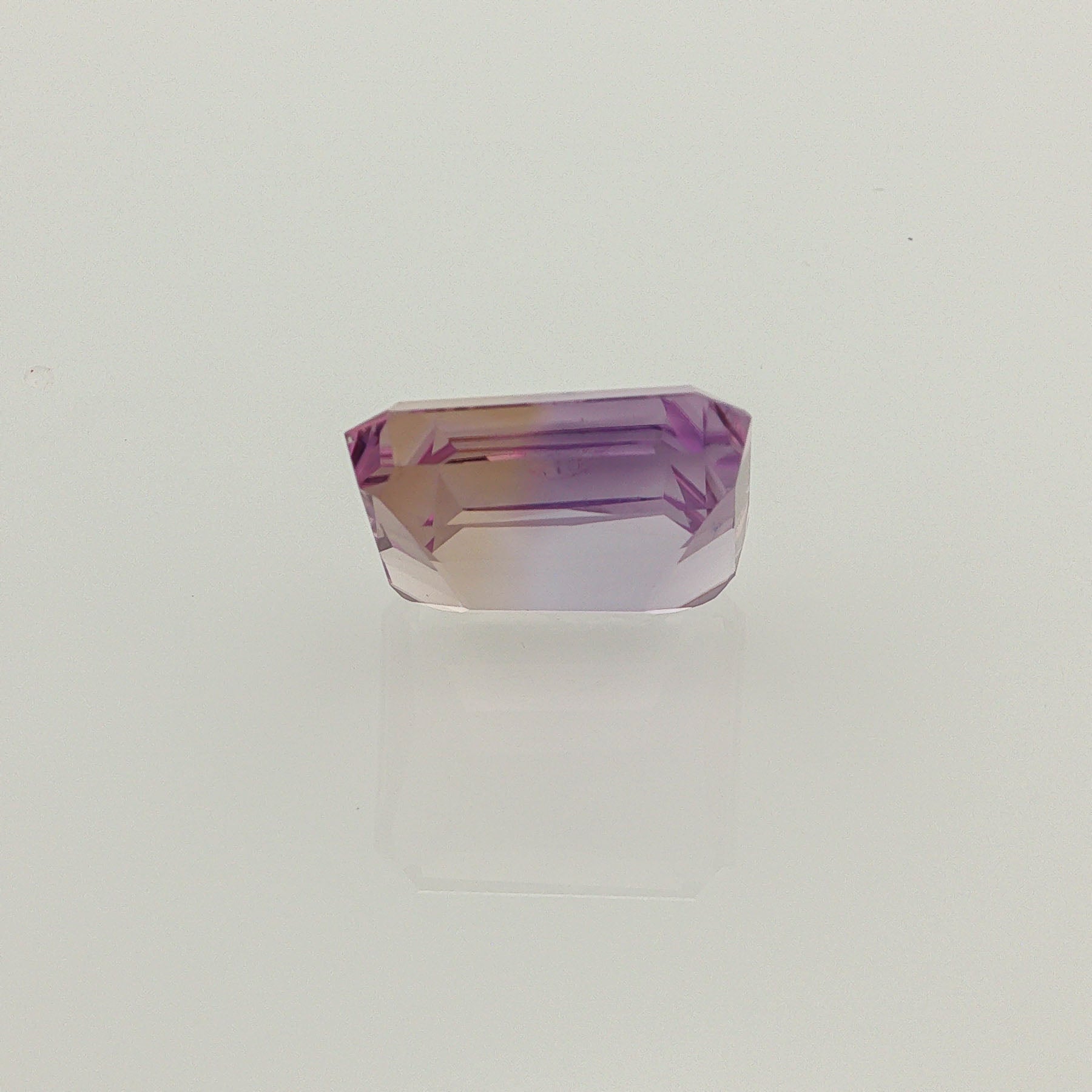 Natural ametrine, light purple / light yellow, octagon cut, 9.27 ct, loose gemstone, view 3.