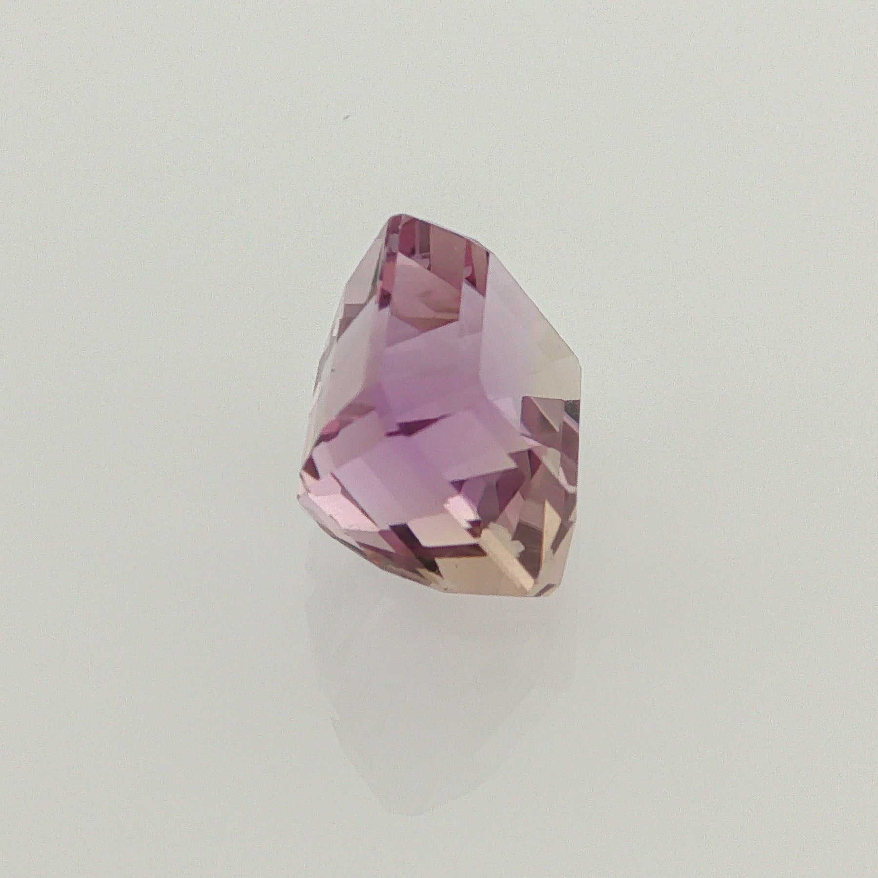 Natural ametrine, light purple / light yellow, octagon cut, 9.72 ct, loose gemstone, view 4.