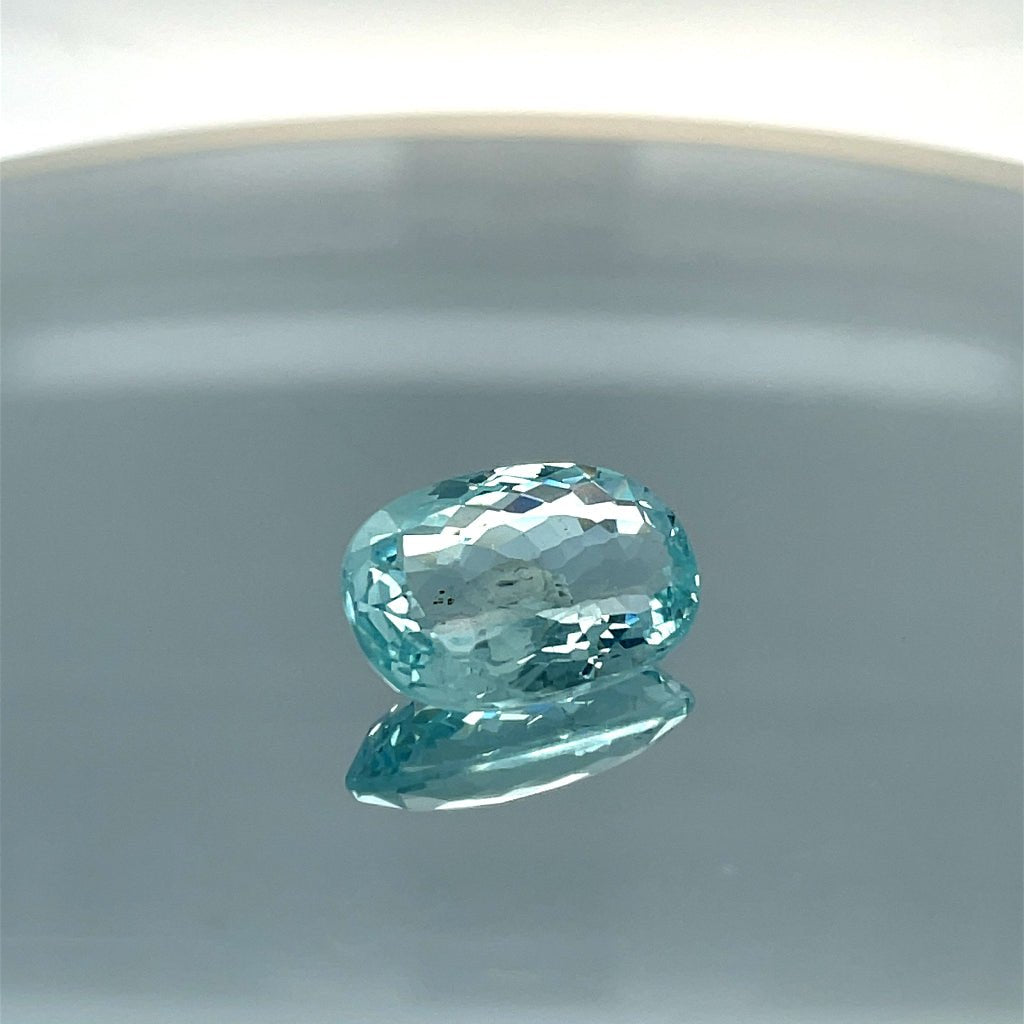 Natural Aquamarine 11.06 ct – Oval Cut, Untreated