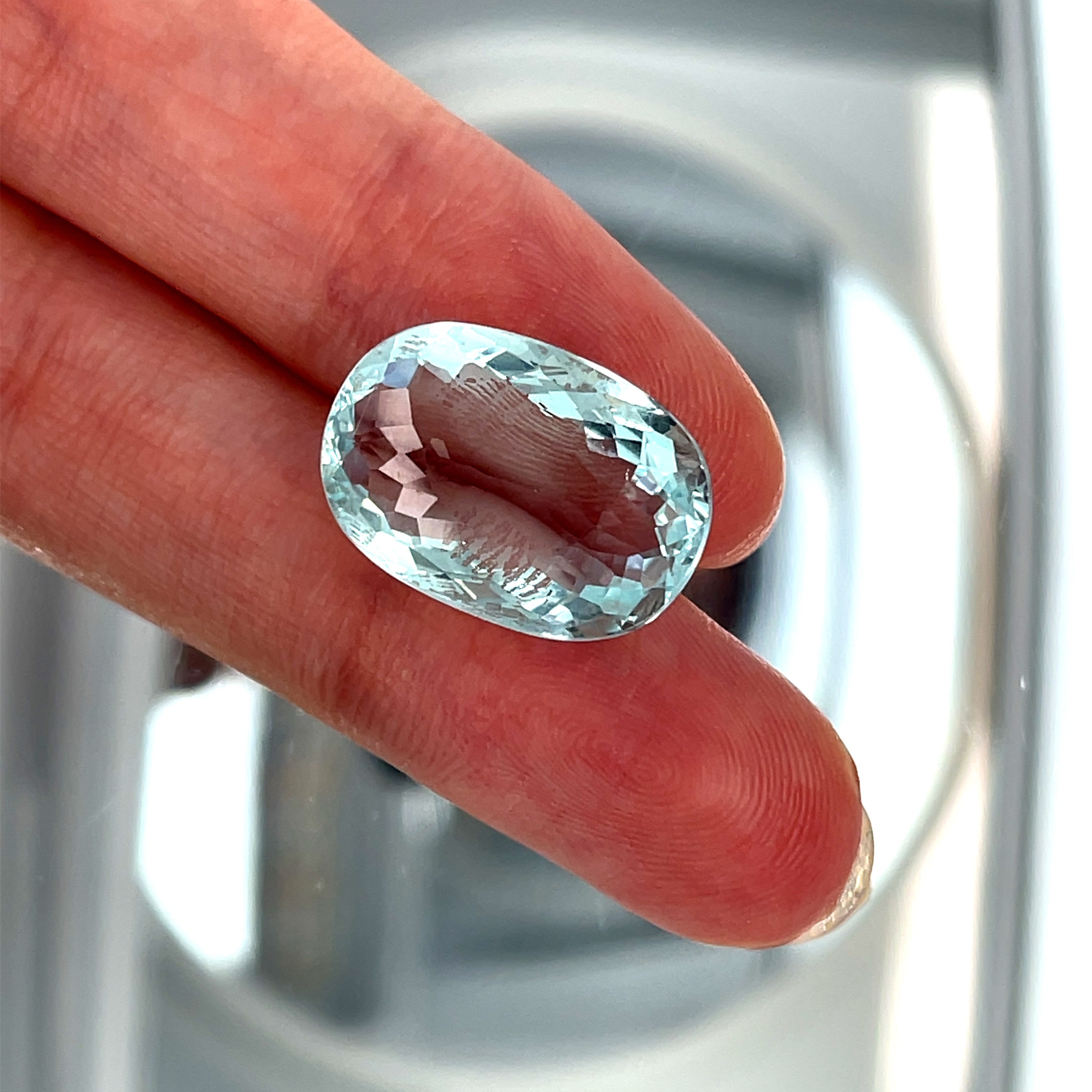 Natural Aquamarine 11.06 ct – Oval Cut, Untreated