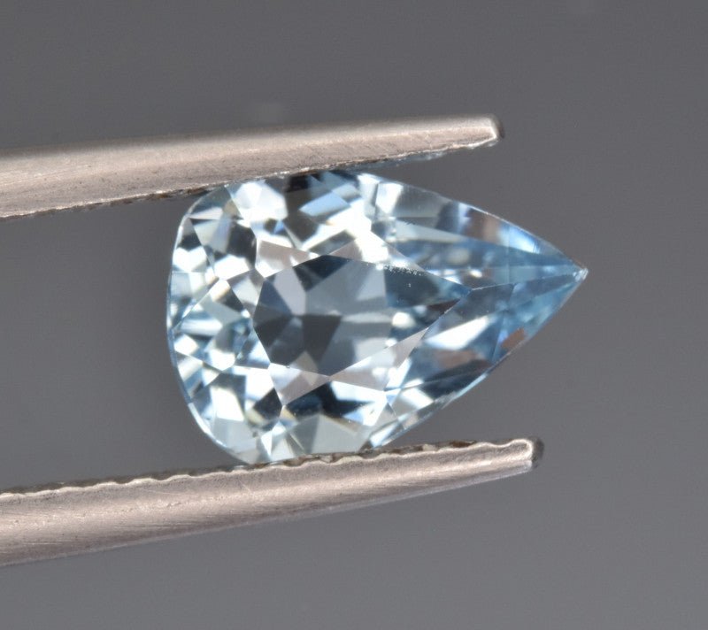 Natural Aquamarine 1.38 ct – Blue, Pear Cut, Untreated