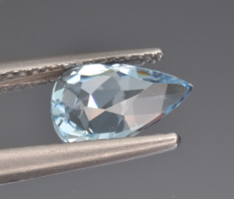 Natural Aquamarine 1.38 ct – Blue, Pear Cut, Untreated