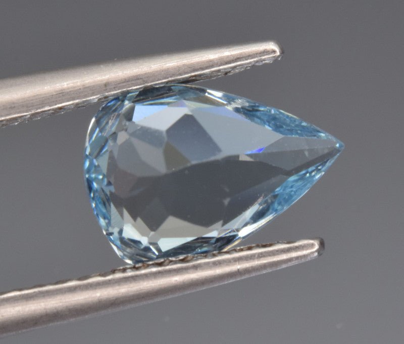 Natural Aquamarine 1.38 ct – Blue, Pear Cut, Untreated