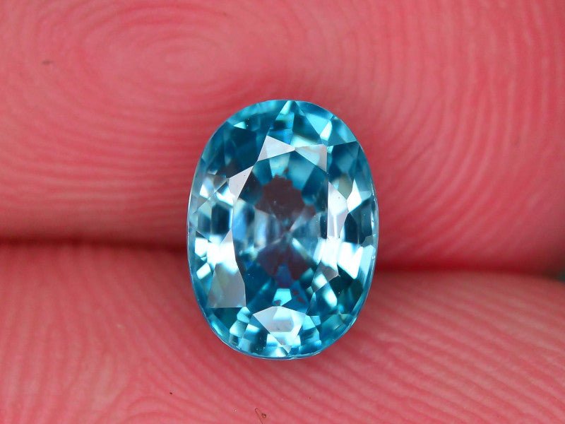 Natural Blue Zircon 1.50 ct – Oval Cut, Heated