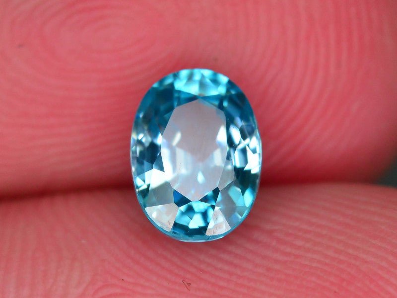 Natural Blue Zircon 1.50 ct – Oval Cut, Heated