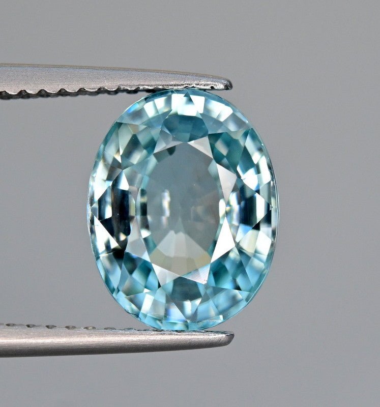 Natural Blue Zircon 4.80 ct – Oval Cut, Heated, Cambodia