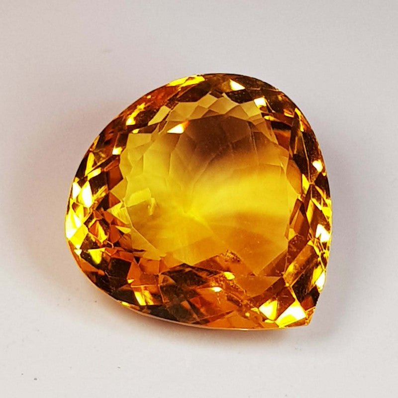 Natural Citrine 12.60 ct – Pear Cut, Heated