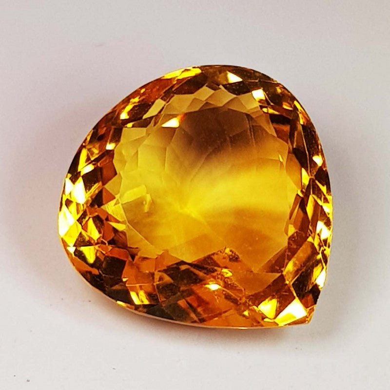 Natural Citrine 12.60 ct – Pear Cut, Heated