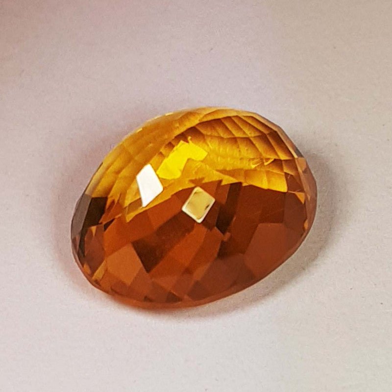 Natural Citrine 15.95 ct – Oval Cut, Heated, ČGL Certified