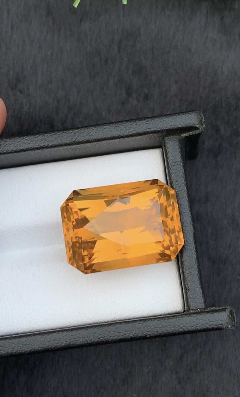Natural Citrine 32.35 ct – Cushion Cut, Heated