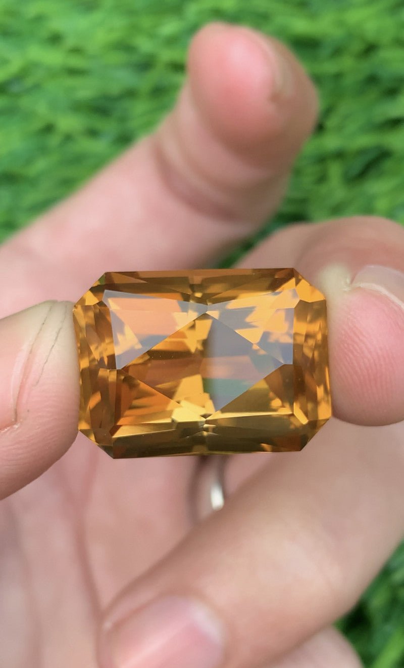 Natural Citrine 32.35 ct – Cushion Cut, Heated