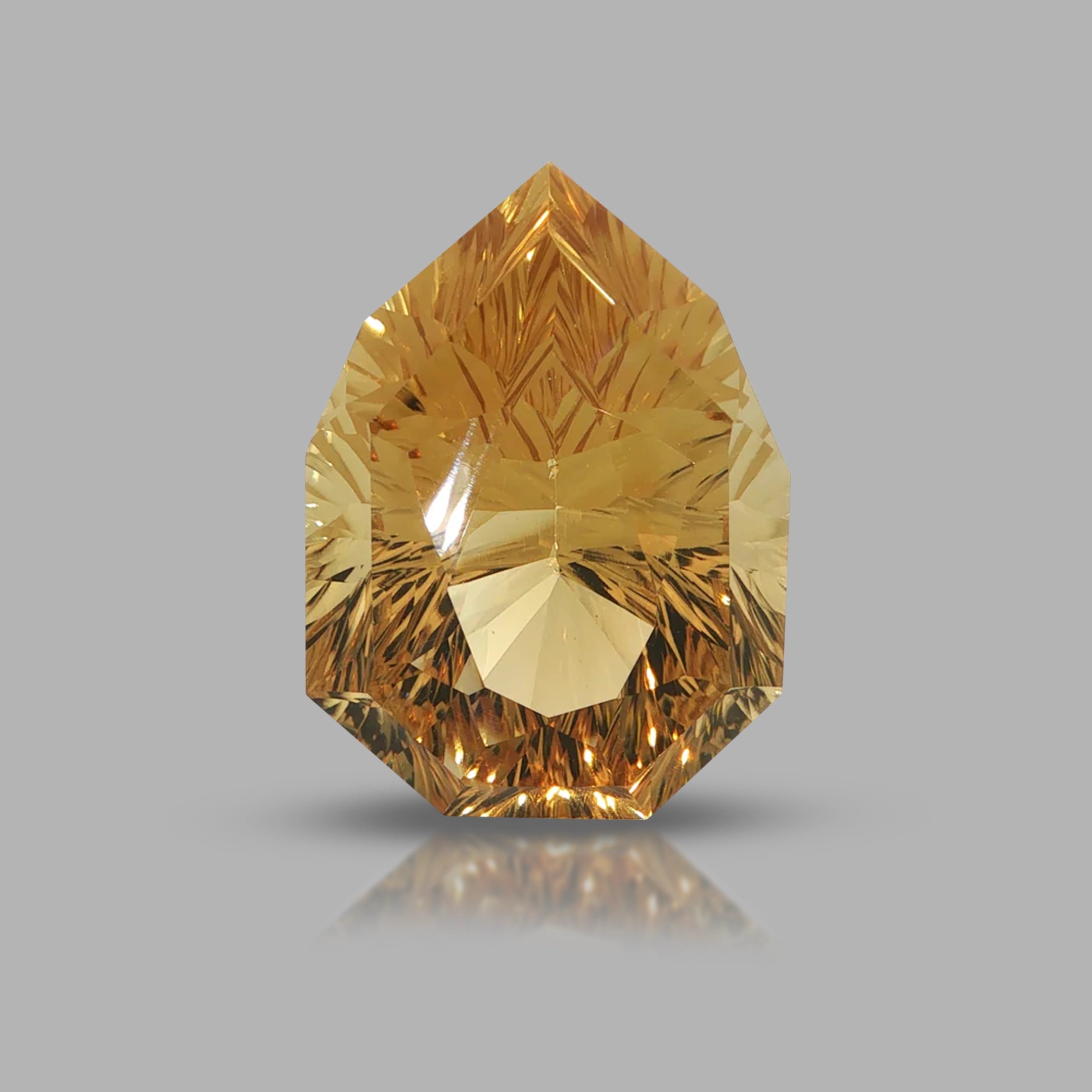 Natural citrine, pear cut, 57.25 ct, loose gemstone.