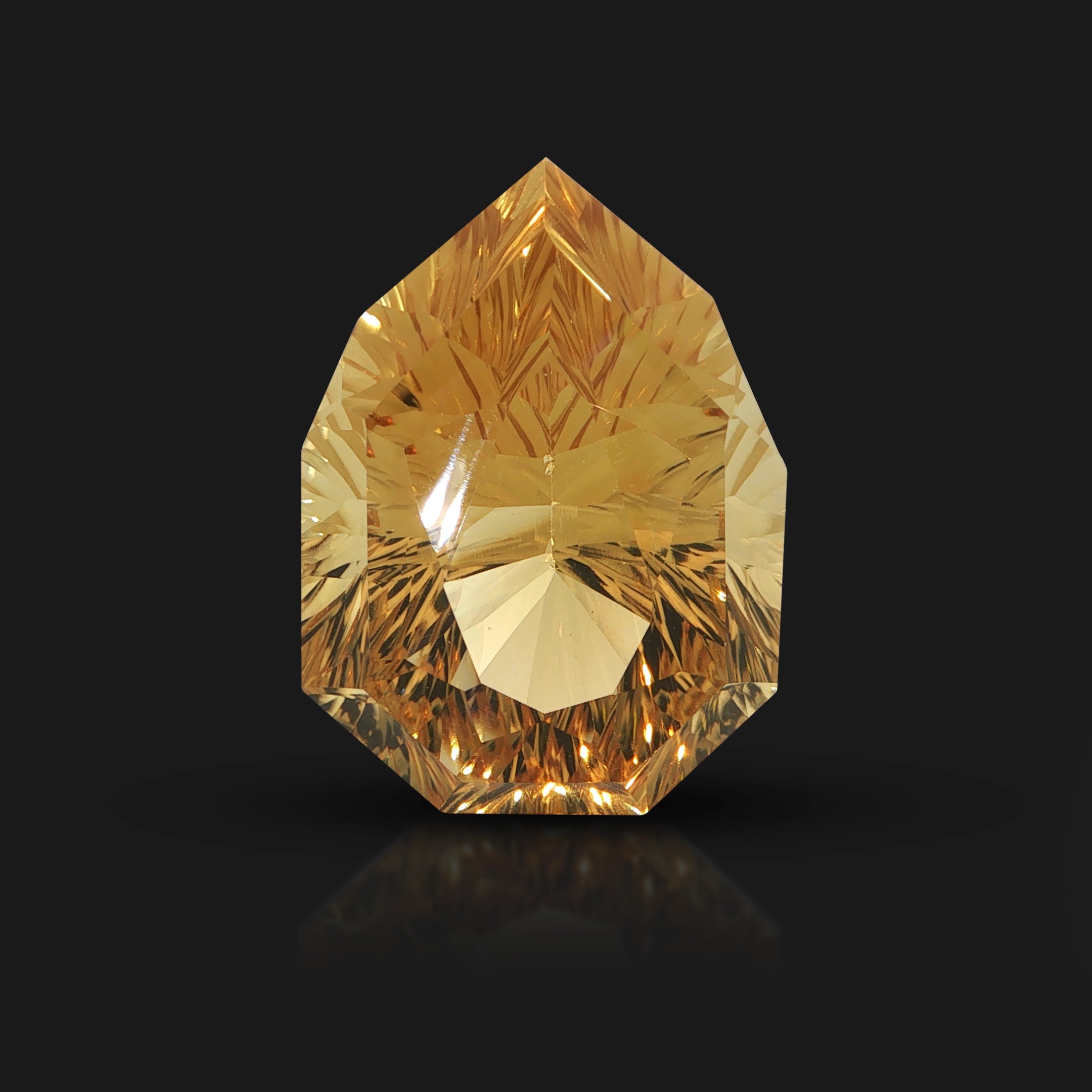 Natural citrine, pear cut, 57.25 ct, loose gemstone, view 6.