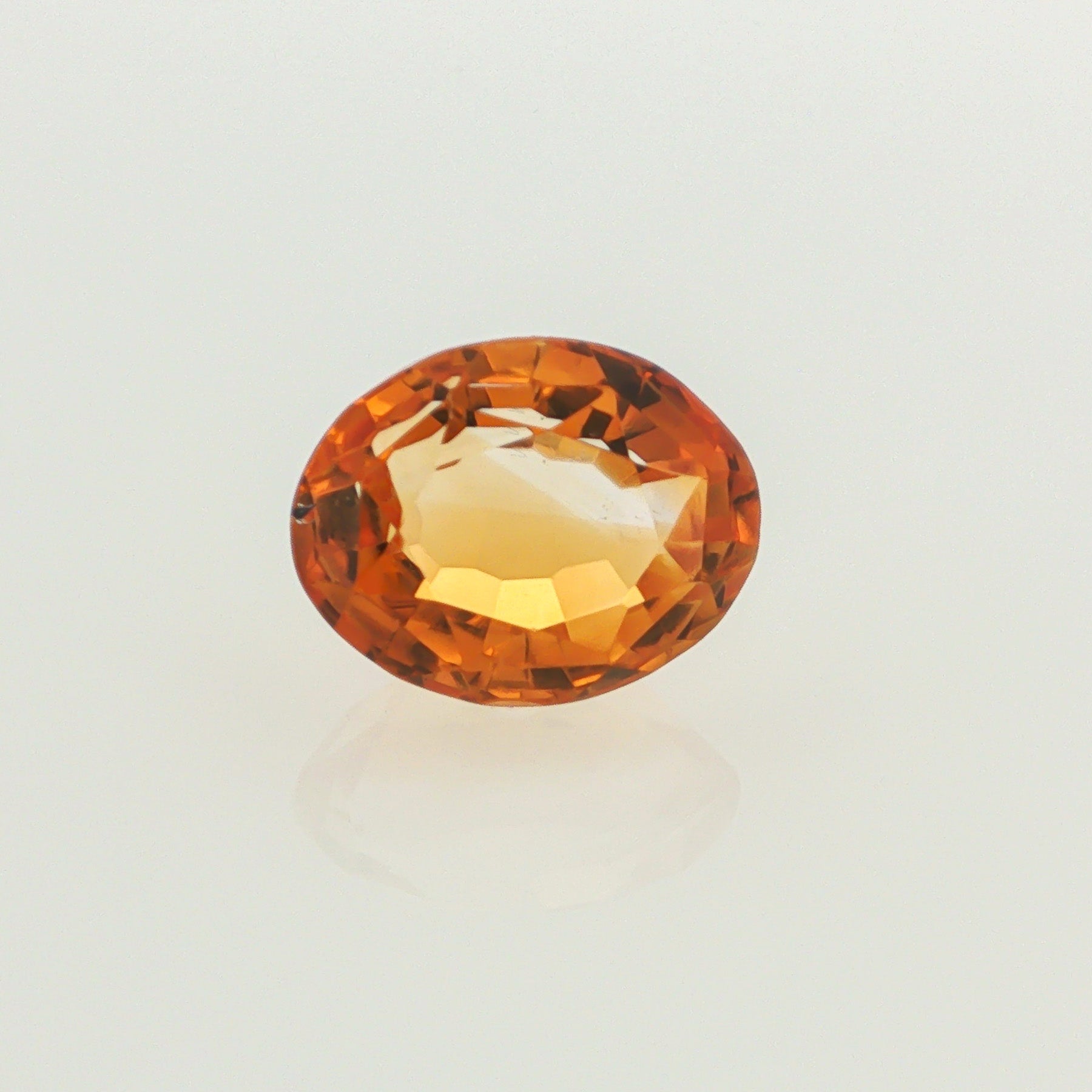 Natural heated citrine, yellow, oval cut, 6.84 ct, loose gemstone.