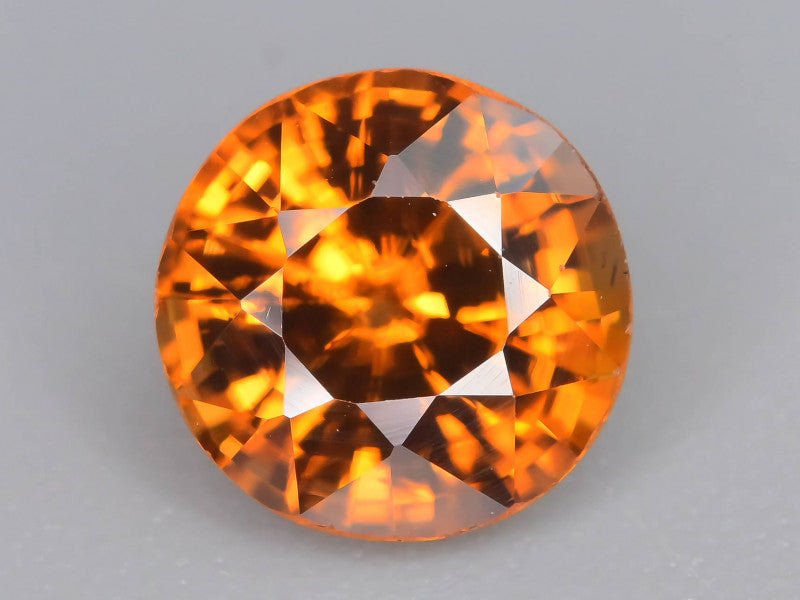 Natural Orange Zircon 2.00 ct – Round Brilliant Cut, Untreated