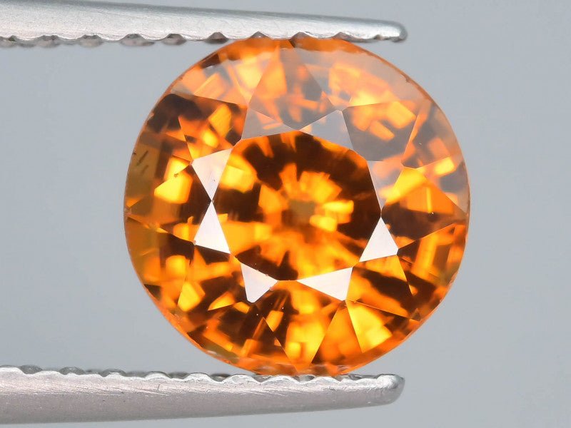 Natural Orange Zircon 2.00 ct – Round Brilliant Cut, Untreated