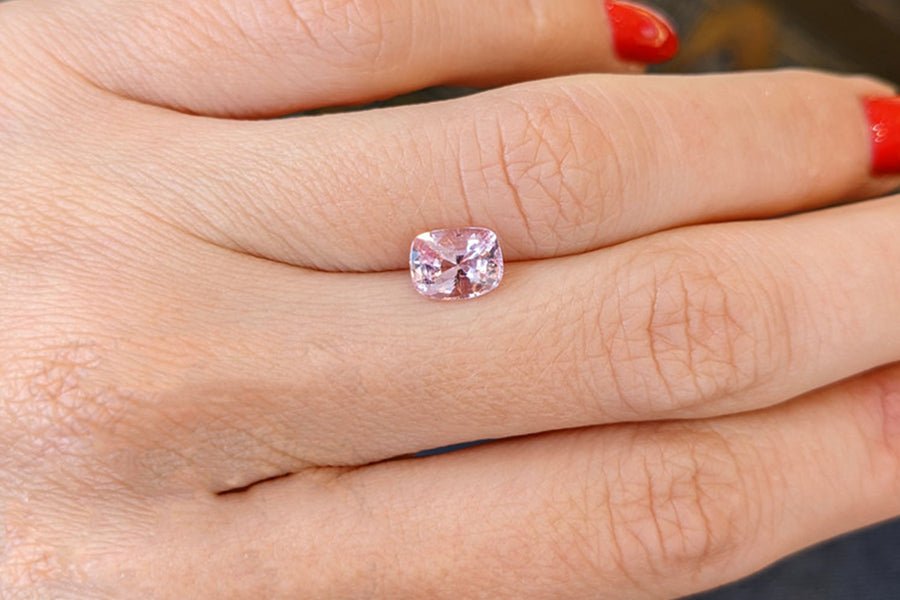 Natural Padparadscha Sapphire 1.51 ct – Cushion Cut, Untreated, C. Dunaigre Certified