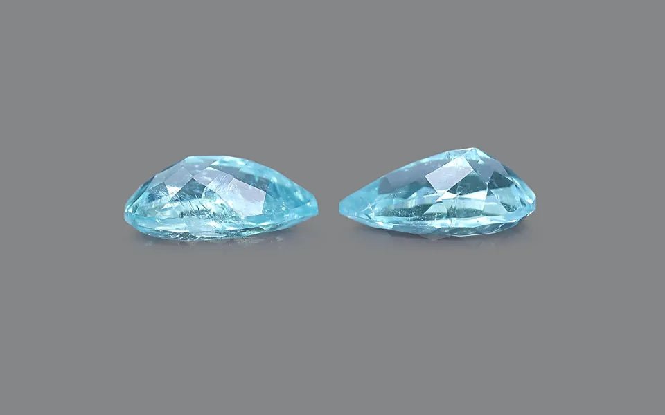 Natural Paraiba Tourmaline 1.21 ct (Pair) – Pear Cut, Heated, GIA Certified