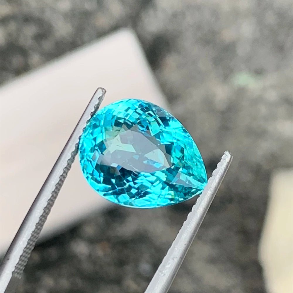 Natural Paraiba Tourmaline 6.55 ct – Pear Cut, GRS Certified