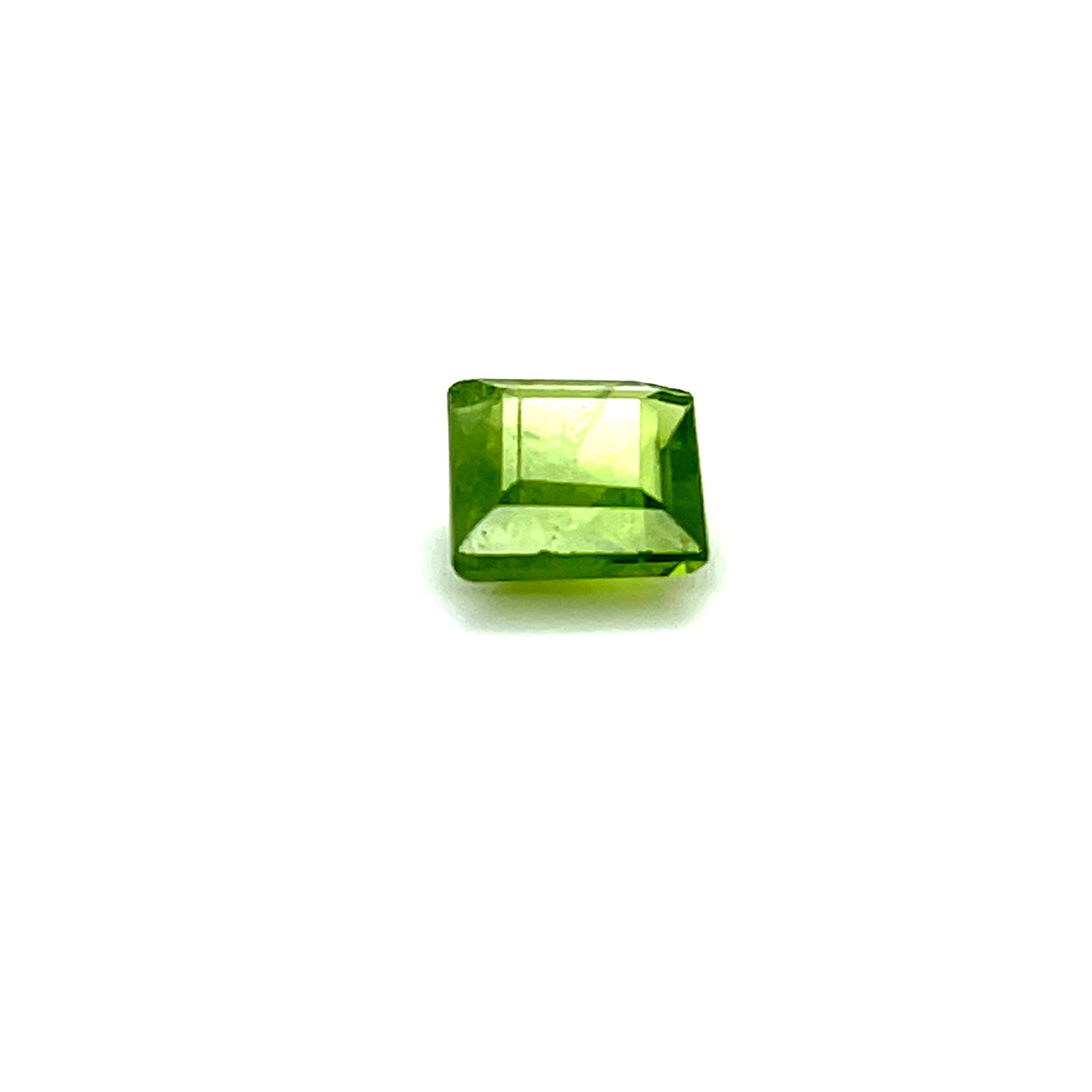 Natural Peridot 4.00 ct – Green, Square Cut, Untreated
