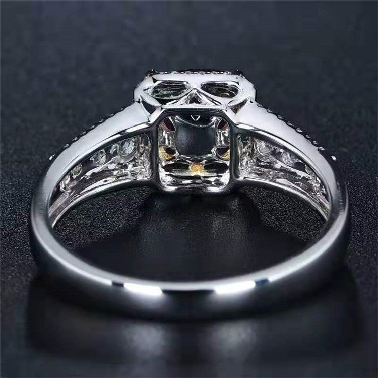 Natural Pink Sapphire Engagement Ring 1.30 ct – 18K White Gold with Diamonds