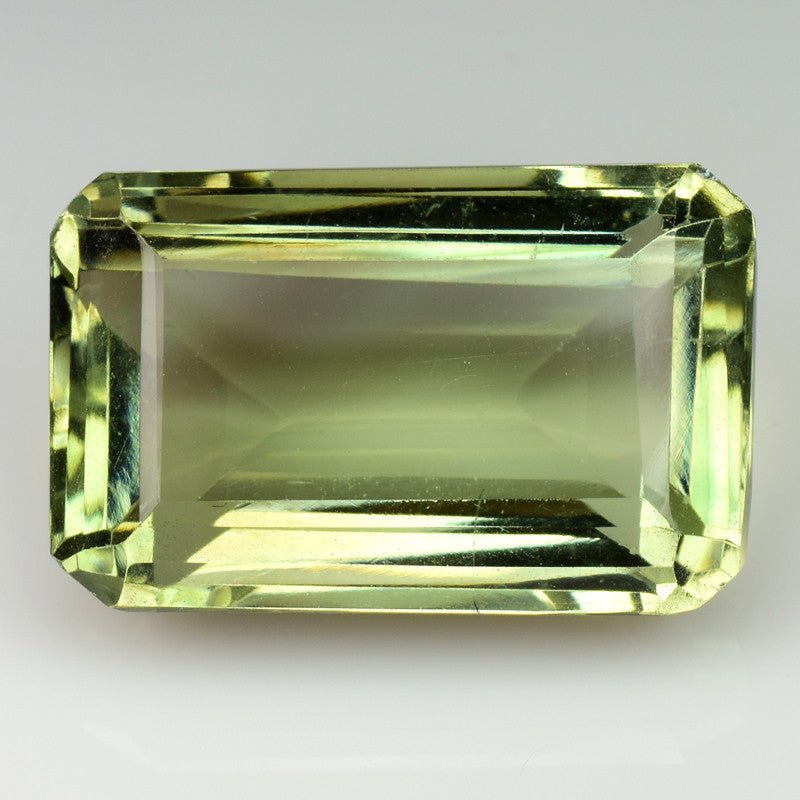 Natural Prasiolite 17.36 ct – Green Amethyst, Rectangular Cut, Africa