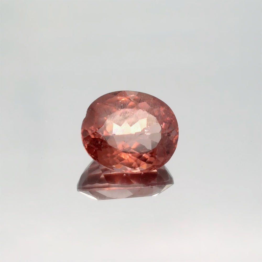 Natural Red Apatite 3.13 ct – Light Orangy Red, Oval Cut, Untreated