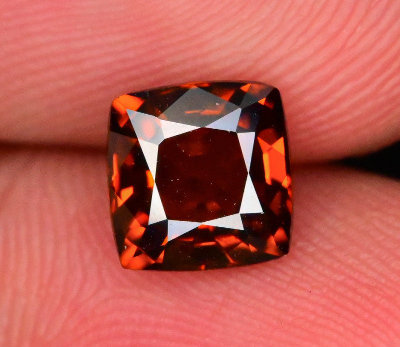 Natural Red Zircon 2.25 ct – Square Octagonal Cut, Untreated