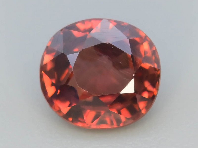 Natural Red Zircon 2.50 ct – Oval Cut, Untreated