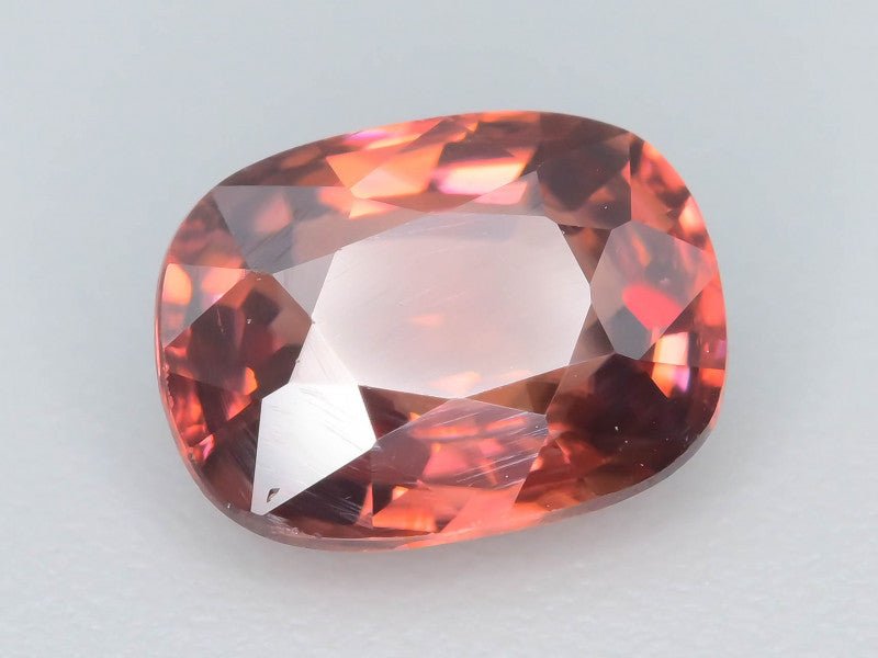 Natural Red Zircon 3.00 ct – Cushion Cut, Untreated
