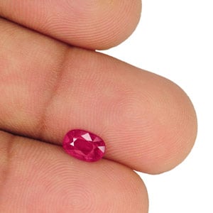 Natural Ruby 0.90 ct – Oval Cut, Neon Pinkish Red, IGI Certified, Untreated