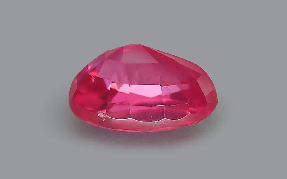 Natural Ruby 0.90 ct – Oval Cut, Pinkish Red, Untreated, IGI Certified