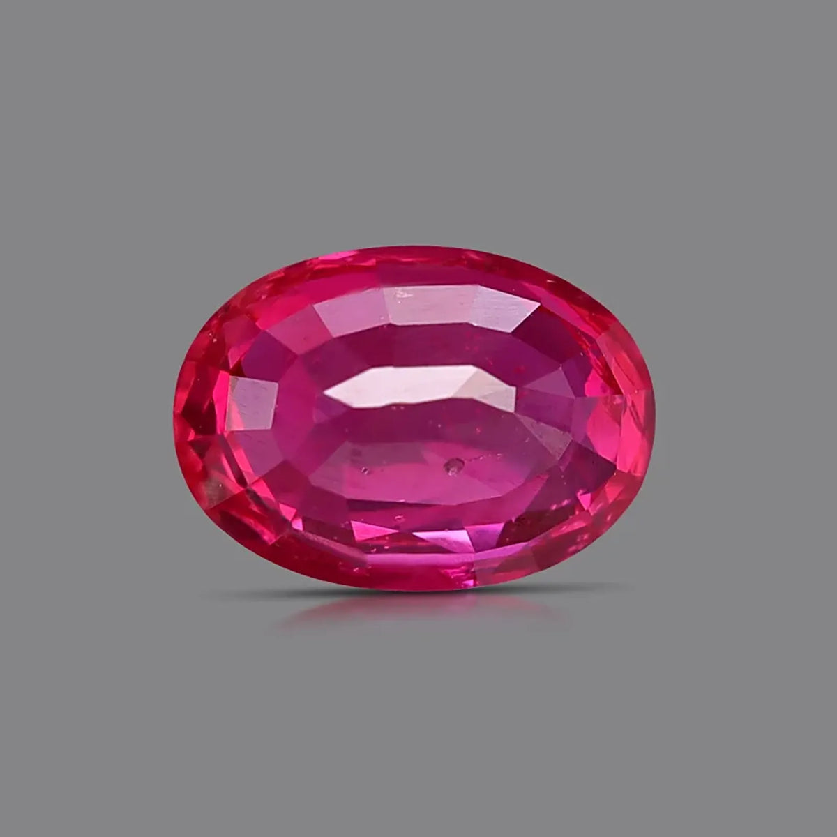 Natural ruby, purplish red, oval cut, 1.54 ct, loose gemstone, view 2.