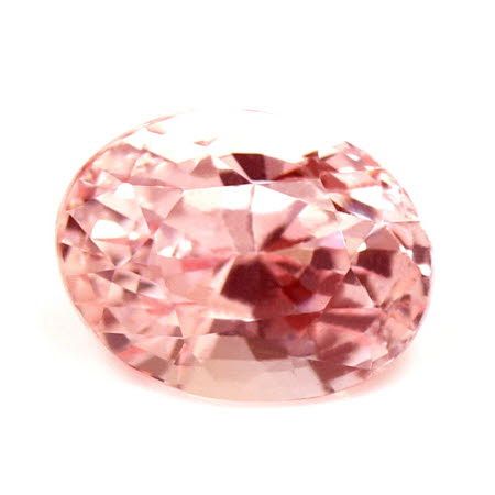 Natural sapphire, padparadscha, oval cut, 1.05 ct, loose gemstone.