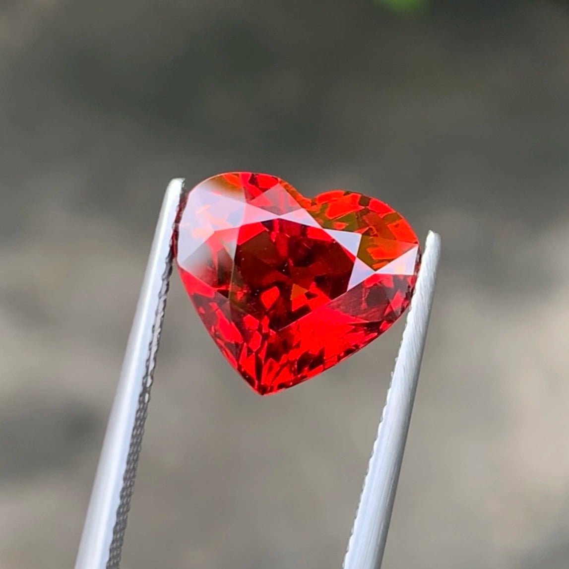 Natural Spessartite Garnet - 7.45 ct, Heart Cut