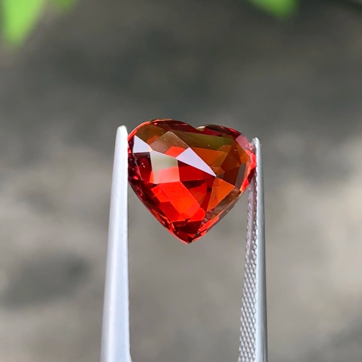 Natural Spessartite Garnet - 7.45 ct, Heart Cut